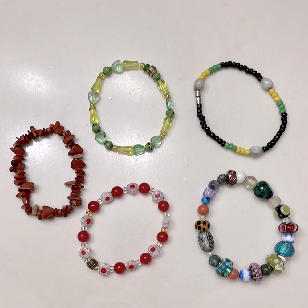 Colorful Beaded Bracelet Set. NWOT